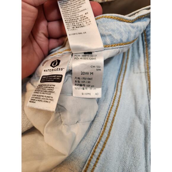 Levi's Women's Light Wash Button Fly Distressed Ribcage Straight Ankle Jeans 20W - Picture 6 of 9